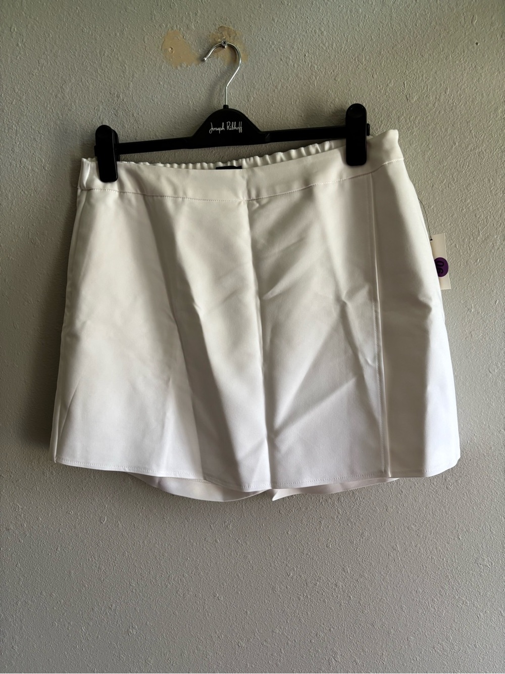 Saks Fifth Avenue White Elastic-Waist Skort
